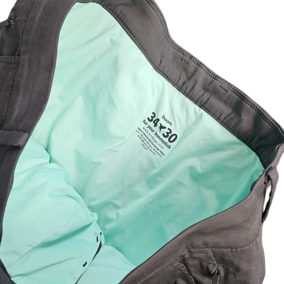 Birddogs Mens Stretch Comfort Khakis Grey Size 34 Built In Liner Slim Fit - Picture 4 of 8